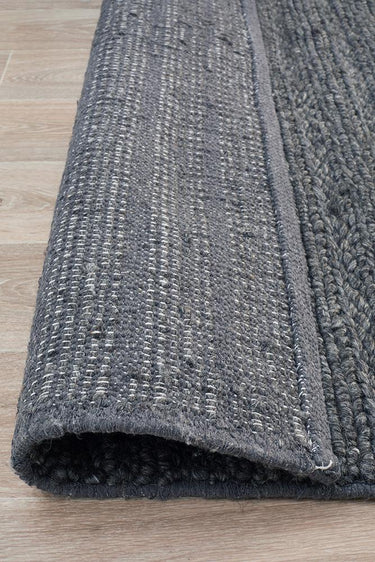 Eva Scandi Charcoal Hand Woven Rug
